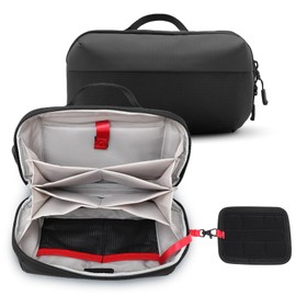 Electronic Organizer Accessory Pouch,Outdoor Waterproof Digital Organizer with Removable Card Slot,Portable Travel Organizer for Cables,Headphones,Chargers and Hard Drives