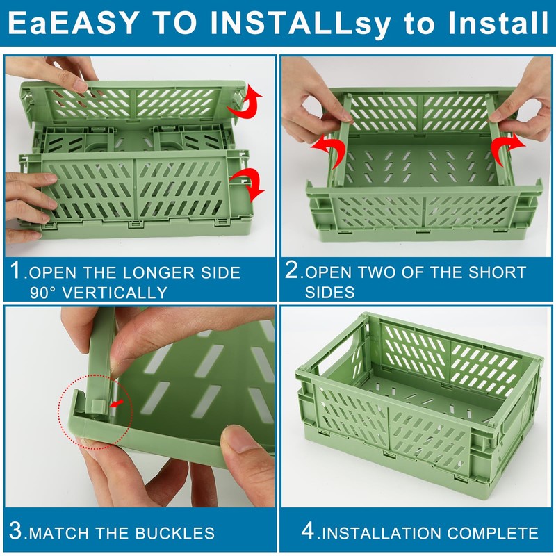 Royouzi Folding Box, Pack of 4 Folding Storage Baskets (25