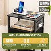 Yoobure Side Table - Night Stand with Charger Station &