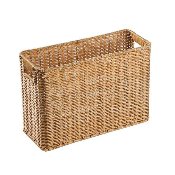 Housoutil Storage Basket for Magazines Seagrass Woven File Holder Narrow Space Storage Basket Book Wicker Basket Storage Basket for Desk Home