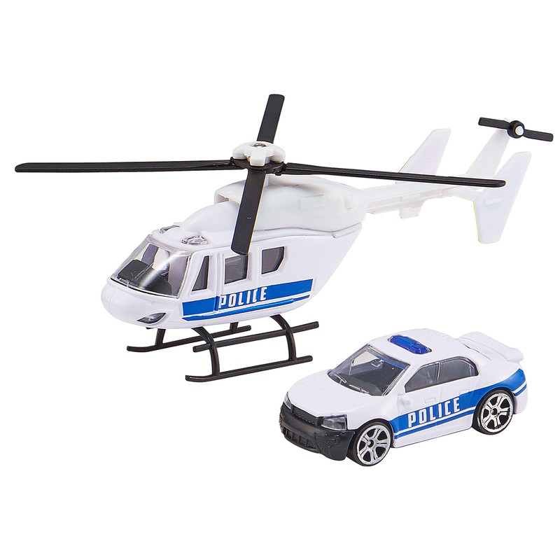 Teamsterz 7535-73614 Helicopter & Car Toys, Multicolor