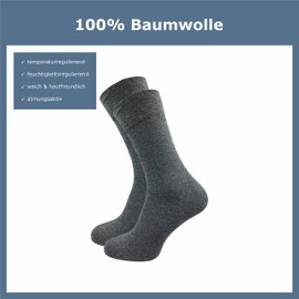Cawaso Men's Socks, 100% Cotton (Pack of 10) - gray, size: 39-42