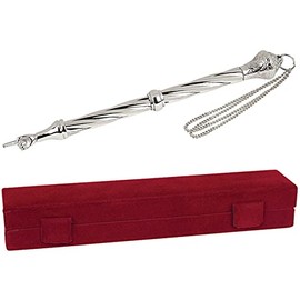 Embellished Torah Pointer Yad 8.5" Nickel-Plated High Polish Silver Color Finish - in Velvet Gift Box for Bar Mitzvah, Bat Mitzva, Torah Reading by Aviv Judaica