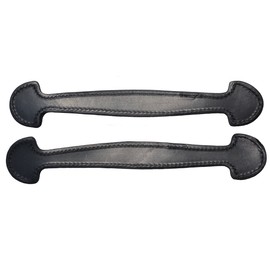 Congress Leather Pair of Black Leather Double & Stitched Steamer Trunk Handle 102BLK