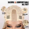Long Straight Blonde Wig for Women Middle Part Synthetic Wigs