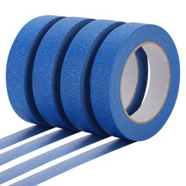 Tbestmax 4 Rolls 220 Yards Painters Tape, 0.94 inch Masking Tape Paint Tape for Painting, DIY Crafts Arts - Blue