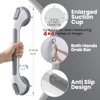 TAILI Suction Grab Rail for Bathroom,110kg,43cm,NoDrill,Elderly,Grey,2pcs