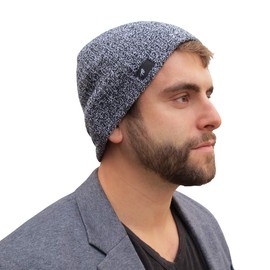 Grace Folly Daily Beanie Hat Skull Cap for Men or Women (Many Colors) (Black Heather)