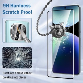 Natbok 2+2 Pack 3D Screen Protector for Redmi Note 14 Pro+ 5G with Camera Lens Protector,3D Full Coverage HD Clear Scratch Resistant,Bubble-Free for Xiaomi Redmi Note 14 Pro Plus 5G Screen Protector