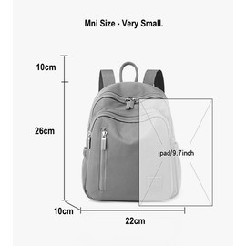 GFM® Mini Backpack - Very Small Size - Waterproof Womens Nylon Backpack Rucksack (S1-Green) (NBKP-0482-GHR)