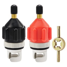 VooGenzek 2 pieces SUP valve adapter, inflatable pump adapter, multifunctional valve adapter, for inflatable boats, canoe, kayaking, paddle board, inflatable boat, air valve adapter