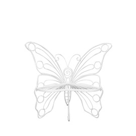Hi-Line Gift Ltd Garden Décor Butterfly Chair, 45 by 24 by 42-Inch, White