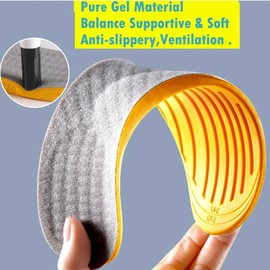 Goofort Women Men Posture Correcting Orthotic Insoles 4 in 1 Gel Insoles Flat feet High Arch Support Orthopedic overpronation Supination Plantar Fasciitis Metatarsalgia X/O Valgus Varus Shoe Inserts