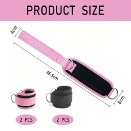 4PCS Ankle Straps for Cable Machines with D-Ring Cable Kickback Ankle Strap