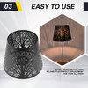 Aswalling Small Lamp Shade, Metal Lampshade with Pattern of Trees
