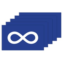 Metis Flag Sticker,5PCS First Nation Decal Decoration,Waterproof Decor for Laptop Window Car Suitcase