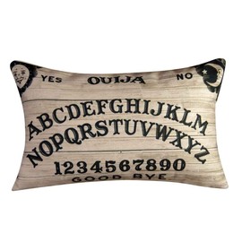 FAVDEC Decorative Grunge Ouija Board Pad Pillow Cover 12 Inches x 20 Inches, Throw Pillow Cover with Vintage Ouija Board Pattern, Cover only