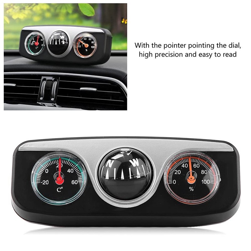 Compass for Car, Dashboard Mount Compass, 3-in-1 Navigation Compass for