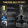 VLAND Pair D2H LED Headlight Bulbs 50W 6000K 4500LM Fit
