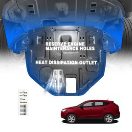 Engine Splash Shield Fit for Hyundai Tucson 2010-2015 Engine Case Guard Under Cover Compatible with Tucson Front Engine Guard Mud Flaps