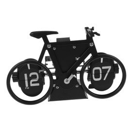 FUNOMOCYA 1Pc Antique Desktop Clock Ingenious Design for Vintage Decor Black Color Craftsmanship Reliable Timekeeping for Home Office Use