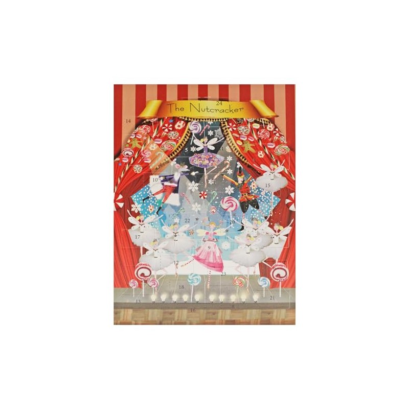 Christmas Card Advent Calendar with Red Envelope - The Nutcracker