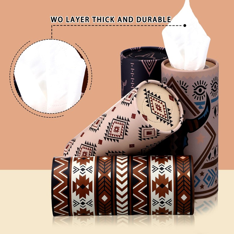 Yoande 4 Pack Car Tissue Holder with Facial Tissues Travel