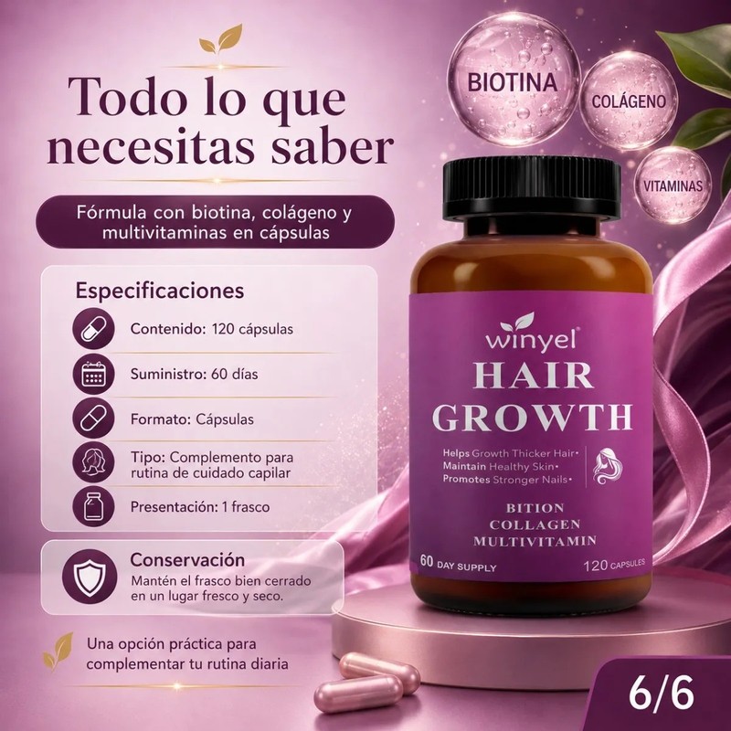 Biotina Y Colágeno En Cápsulas Para Cuidado Personal