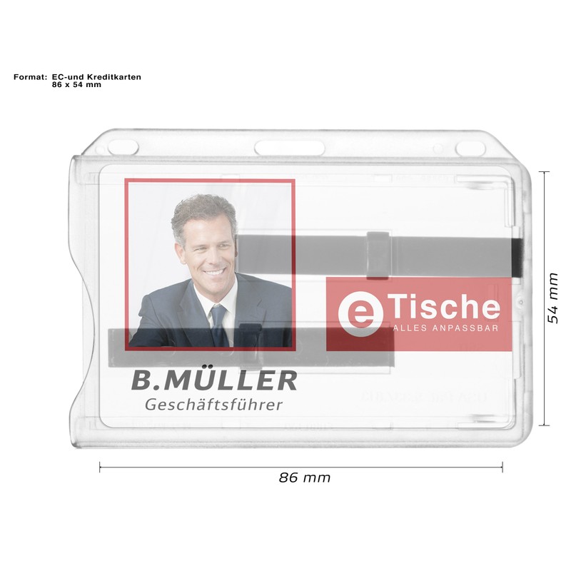 Card Holder ID Card/Credit Card Pockets ID for 2 Cards