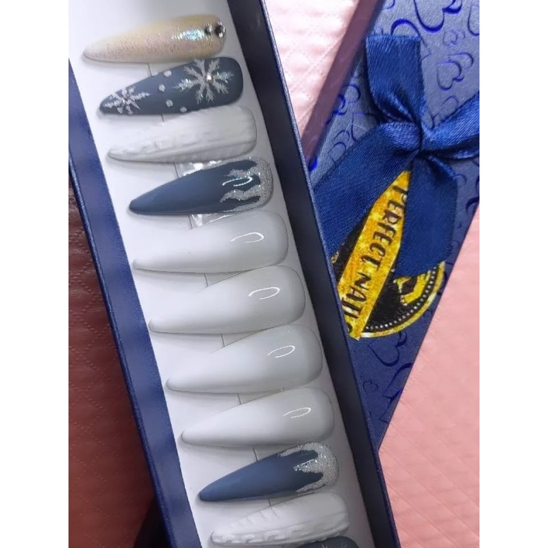 Perfect Nails Press On Uñas Postizas Navideñas Calidad Salon