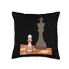 Pawn Queen Chess Player Mirror Reflection Potential Throw Pillow