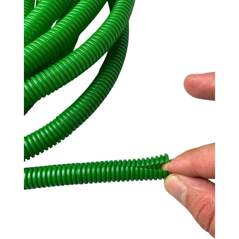 PE Green Corrugated Conduit Flexi Pipe Tube Split 10mm -