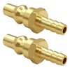Joywayus 2PCS Propane Quick-Connect Adapter 1/4" Barb Full Flow Male