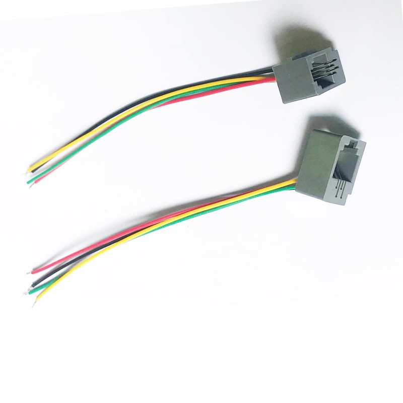 jing with Wires RJ9 Female Connector 4P4C PCB Socket Mount