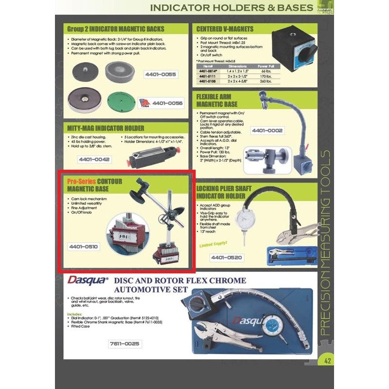 HHIP 4401-0510 Pro-Series Anyform Style Contour Magnetic Base