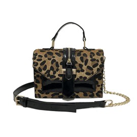 LIFKOME Bolso De Mano De Leopardo De Pu Bolso De Hombro Con Cadena Para Mujeres Y Niñas Para Uso Diario Y Ocasiones Especiales