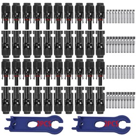 GTIWUNG Solar Panel Plug 20 Pairs Solar Plug Male Female Solar Panel Cable Connector Photovoltaic Connector IP67 with 4 x Wrench