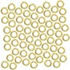 100pcs 18k Yellow Gold Strong 304 Stainless Steel Open Split
