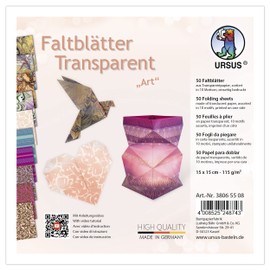 Ursus Art 38065508 Folding Sheets 115 g/m² 50 Sheets 15 x 15 cm Printed on One Side