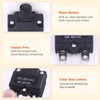 Rustark 30 Pcs DC Push Button Reset Circuit Breaker Assorted