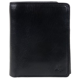 Mens Italian Leather Stylish RFID Protected Tri-Fold Wallet by Visconti Gift Box