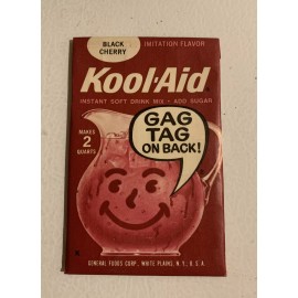 Kool-Aid Vintage 1960s Kool-Aid Pack NOS Packet Sealed Black Cherry General Foods Drink