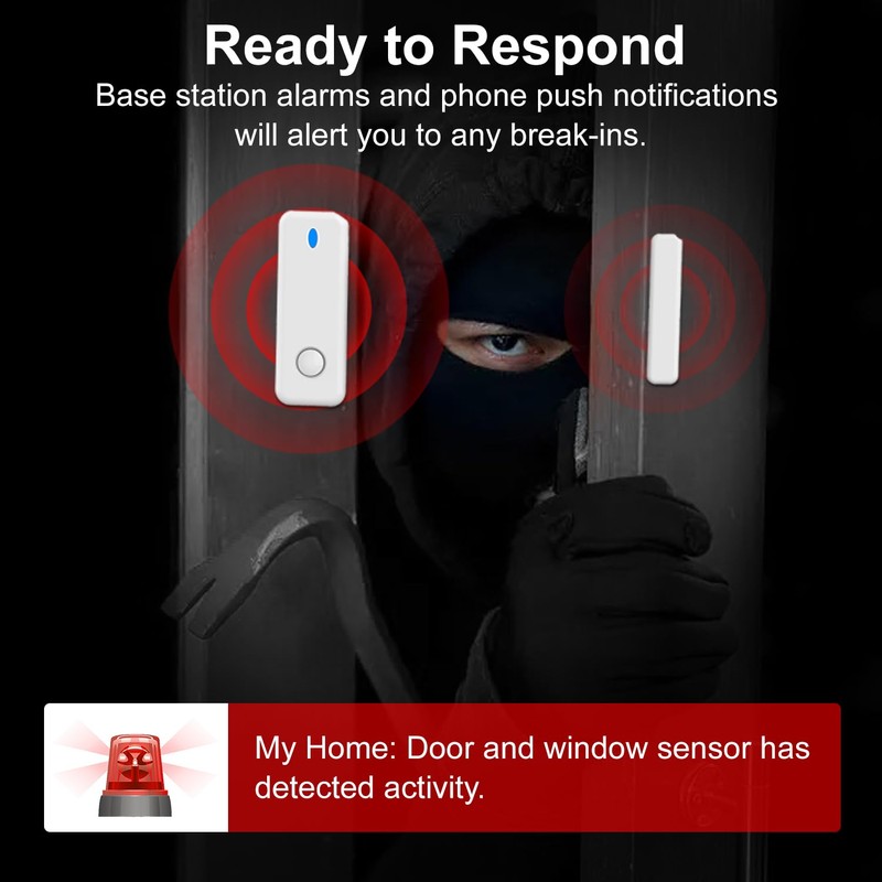 Home Security System, 4G/WiFi GSM SMS Wireless Home Alarm System