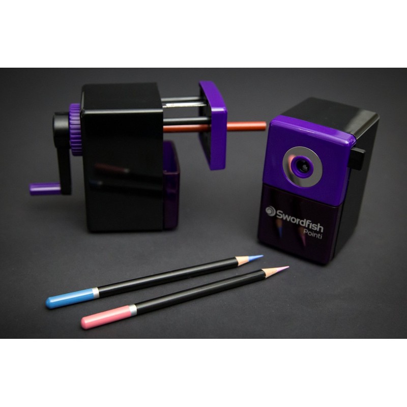 Swordfish ‘Pointi’ Desktop Manual Pencil Sharpener with Helical Blade and