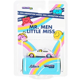 Tarmac T64S-006-MMLM Volkswagen Beetle Mr. Men & Little Miss White Scale 1:64 Collab with Schuco