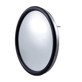 United Pacific 60034 Polished Stainless Steel Convex Mirror w/Center Mounting Stud, Universal Fit, L/H or R/H, Wide Field of View - ONE Unit – 8.5in