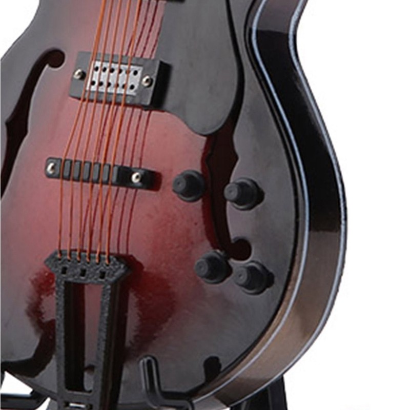5.5in Classic Miniature Guitar Replica with Stand and Case Instrument