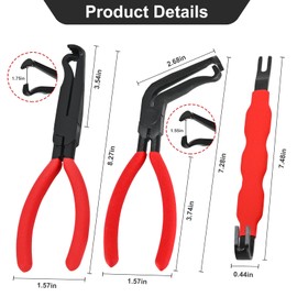 3Pcs Electrical Disconnect Pliers, Automotive Electrical Connector Plier, Upgraded 37960 37980 Electric Disconnect Pliers for Cars, Rapid Disconnector Plier for Push Tab Style Plugs