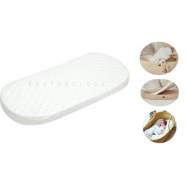 BUY ALL HERE Baby Mattress for Pram & Moses Basket – HQ Foam - Water Resistant & Removable Quilted Cover | Hypoallergenic | Size 70 x 30 x 04 CM