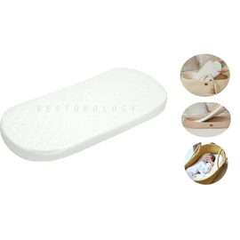 BUY ALL HERE Baby Mattress for Pram & Moses Basket – HQ Foam - Water Resistant & Removable Quilted Cover | Hypoallergenic | Size 70 x 30 x 04 CM